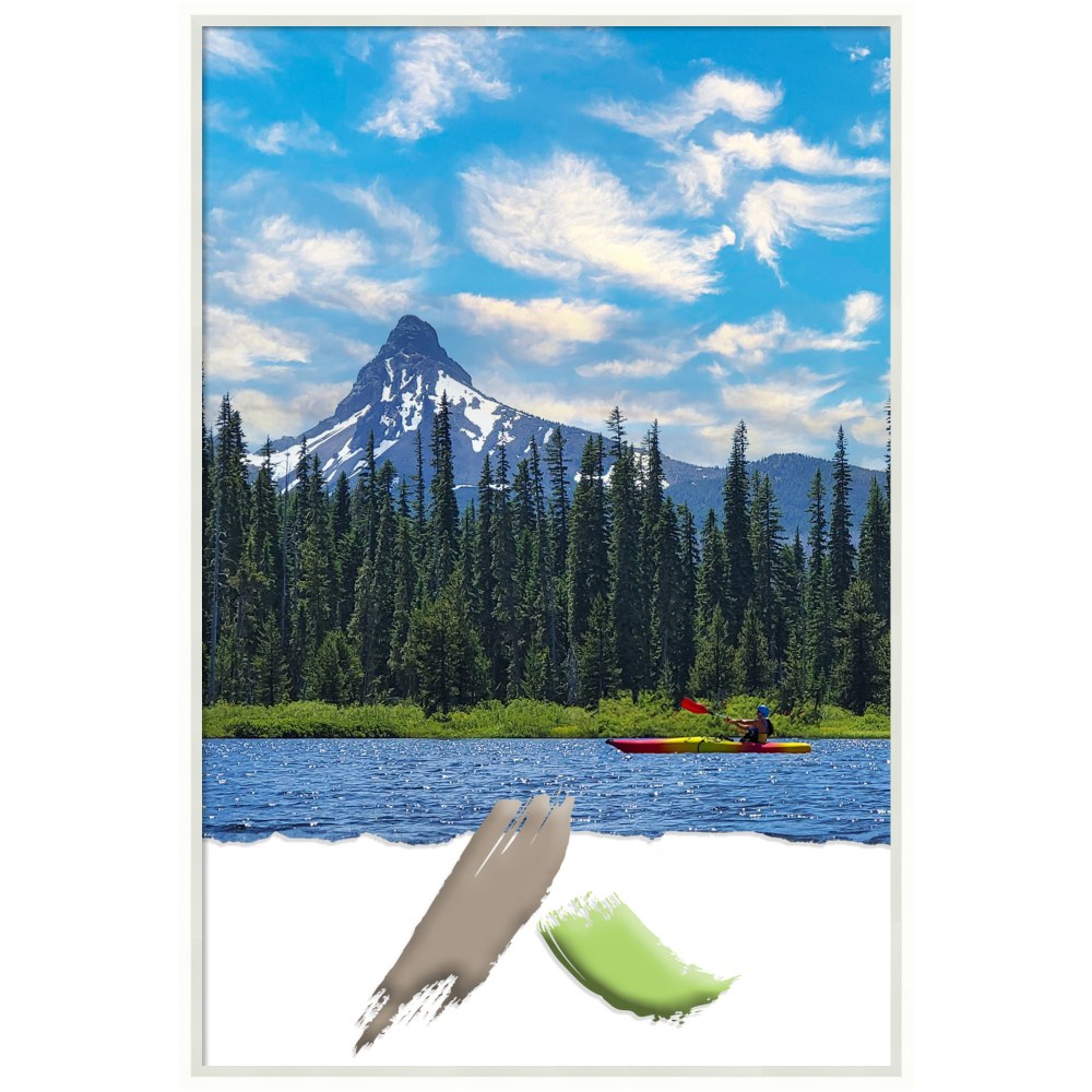 Amanti Art Lucie White Wood Picture Frame, 25"