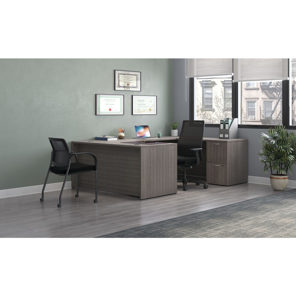 HON® Mod 66"W U-Station Computer Desk With Double-Pedestal,