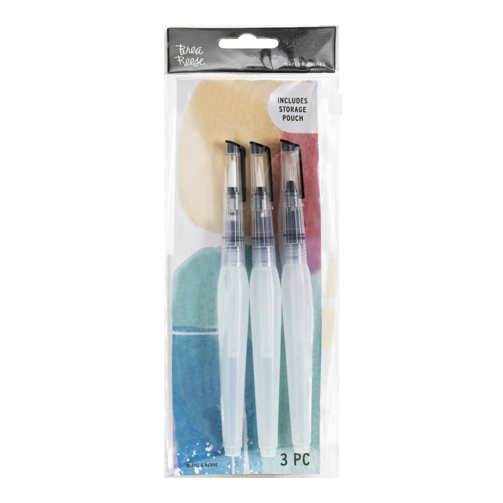 Brea Reese 3-Piece Water Brushes Set, Clear
