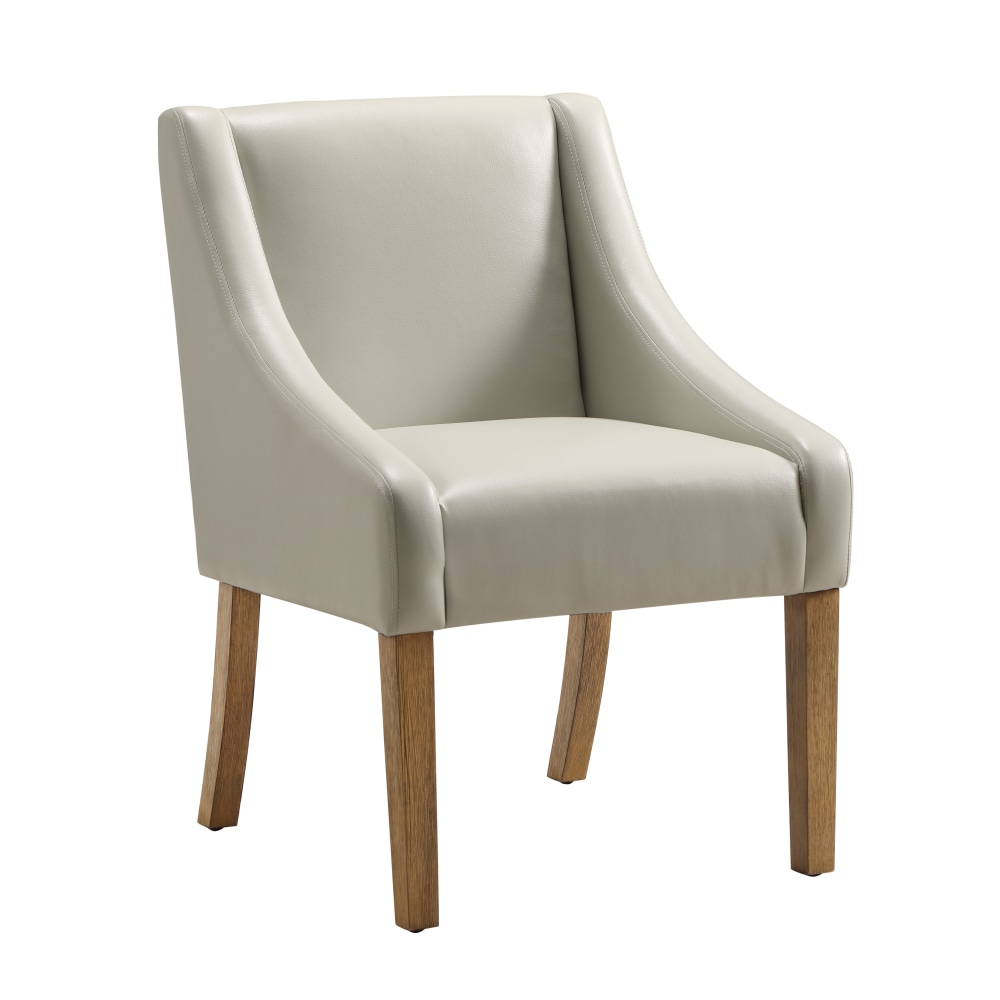 Office Star Monarch Faux Fabric Dining Chair, Cream