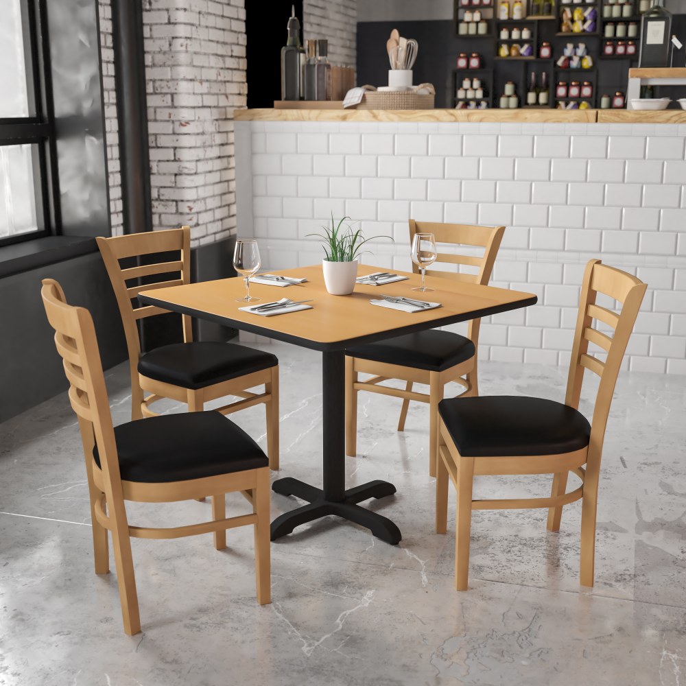 Flash Furniture HERCULES Ladder Back Wood Restaurant Accent