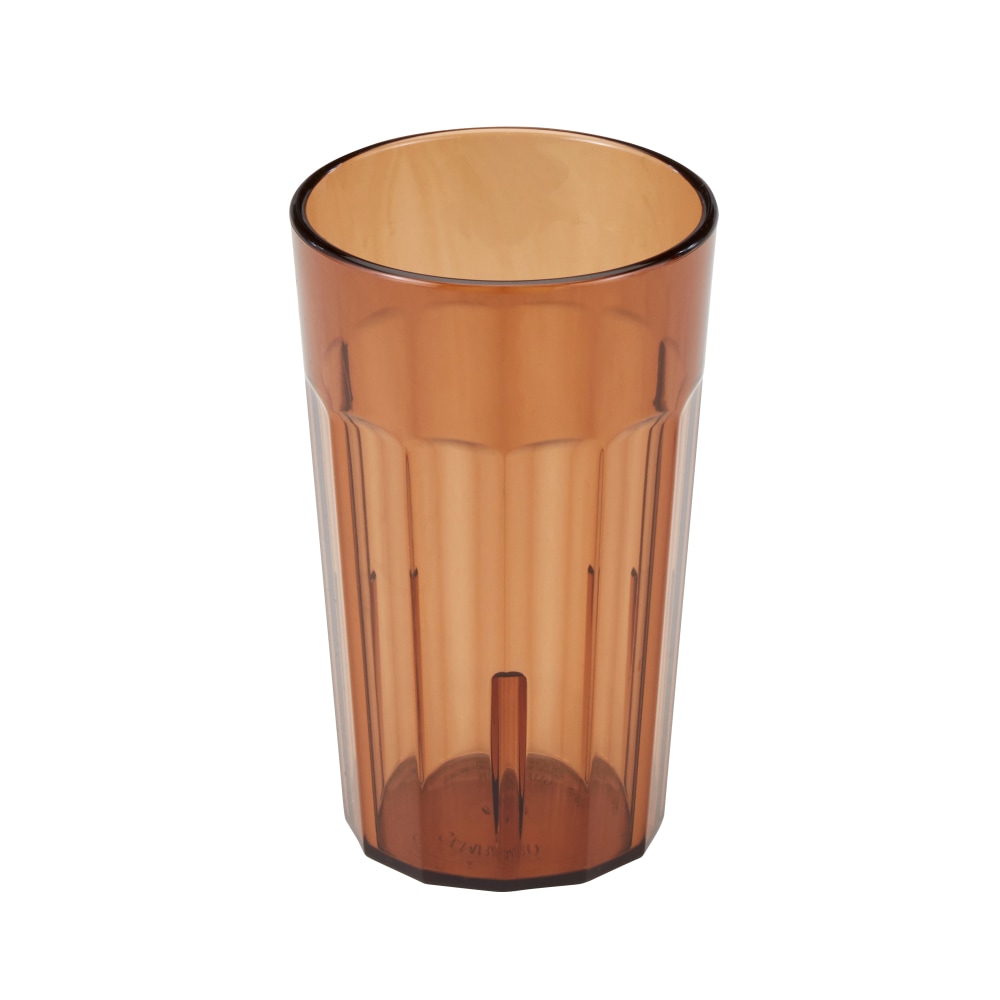 Cambro Newport Styrene Tumblers, 10 Oz, Amber, Pack
