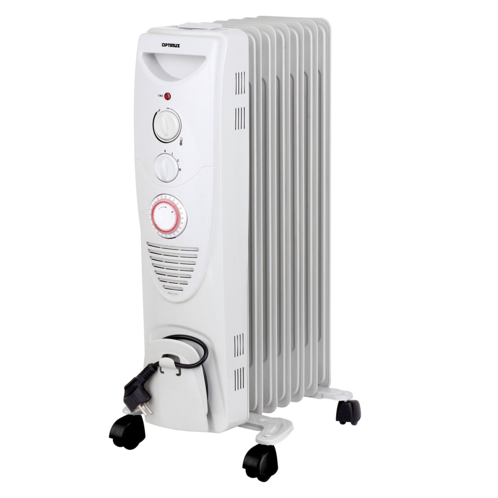 Optimus 1500-Watt Portable 7-Fins Oil-Filled Radiator Heater,