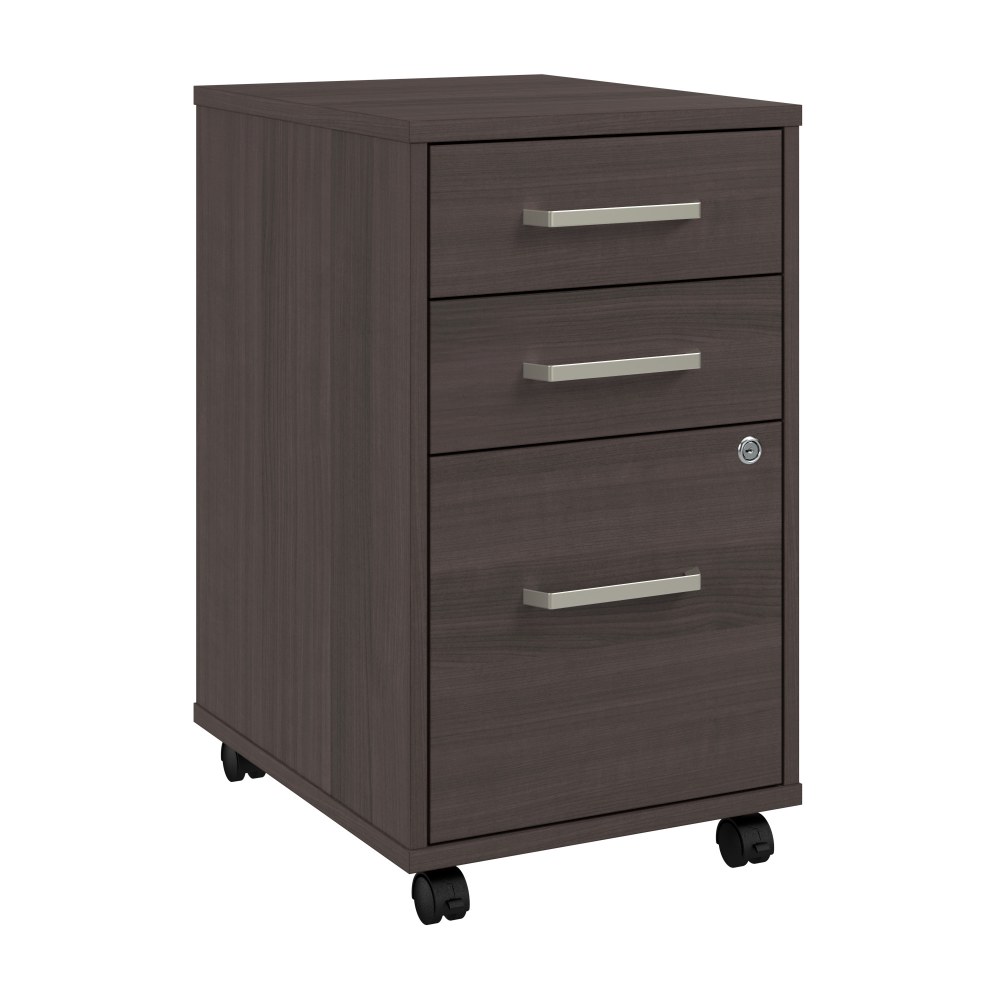 WorkPro Motiva 16"W 3-Drawer Rolling File Cabinet, Storm