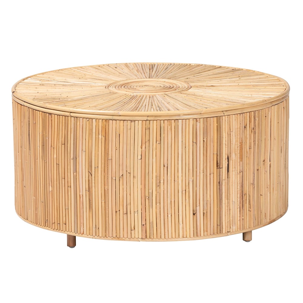 bali & pari Miami Rattan Coffee Table, 15-3/4”H