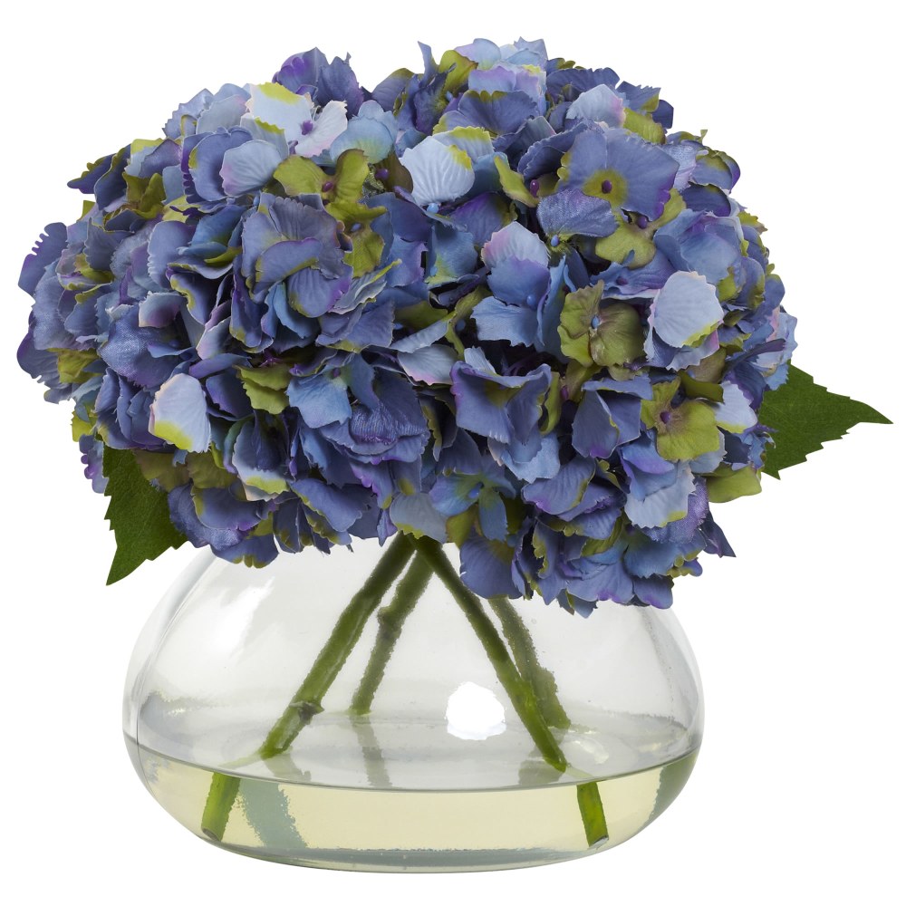 Nearly Natural Blooming Hydrangea 9”H Large Plastic Floral