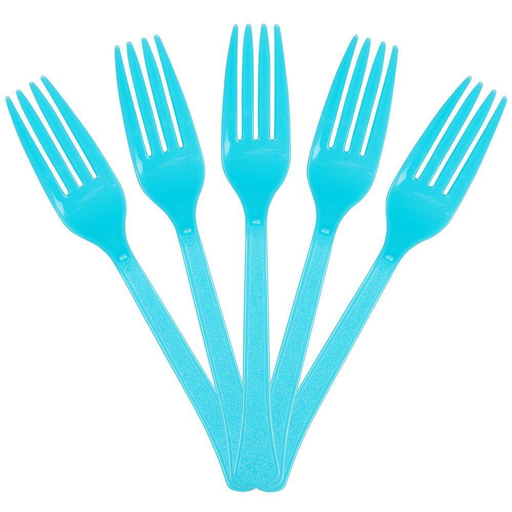 JAM PAPER Premium Utensils Party Pack, Plastic Forks,