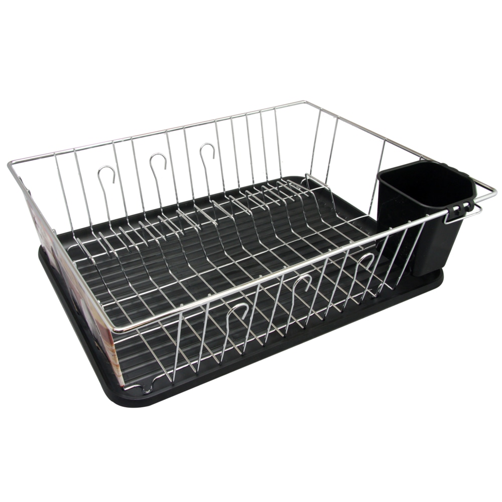 Megachef 16" Counter Top Drying Dish Rack, Black