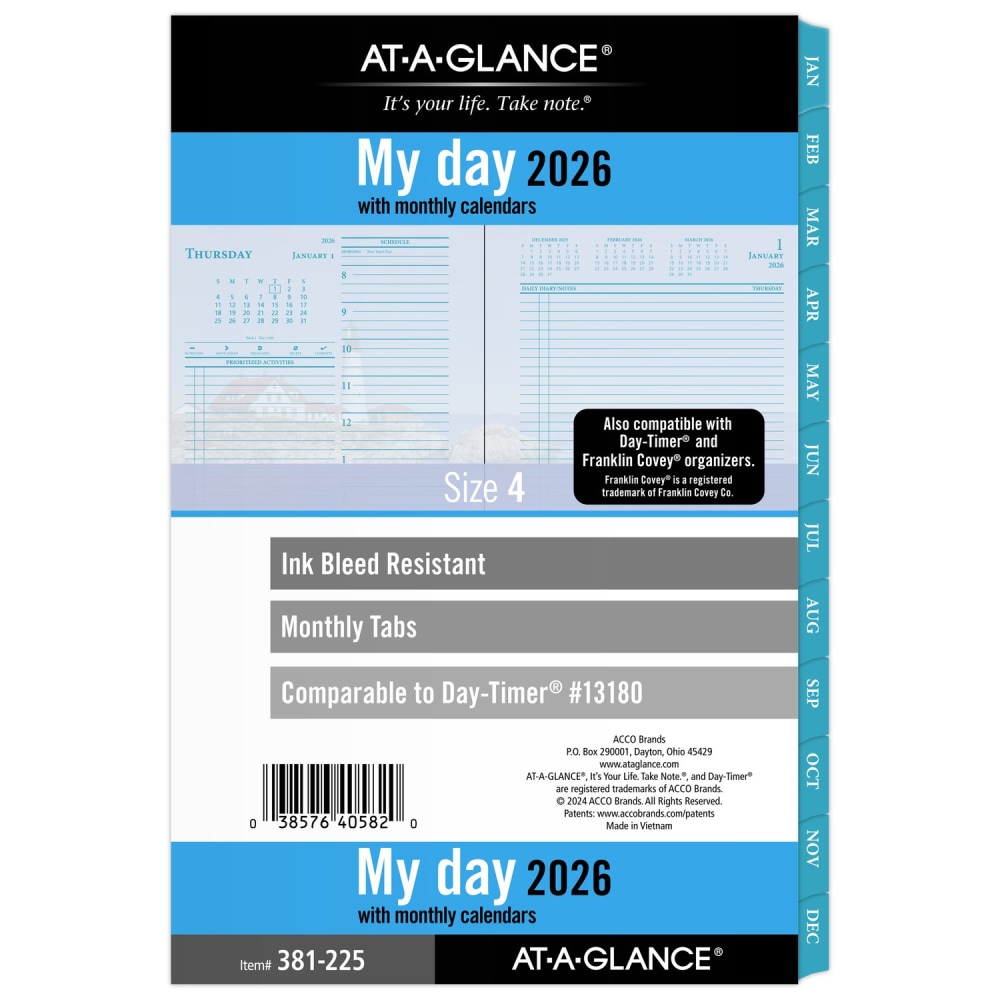 AT-A-GLANCE® 2026 Seascapes Daily Monthly Planner Two Page