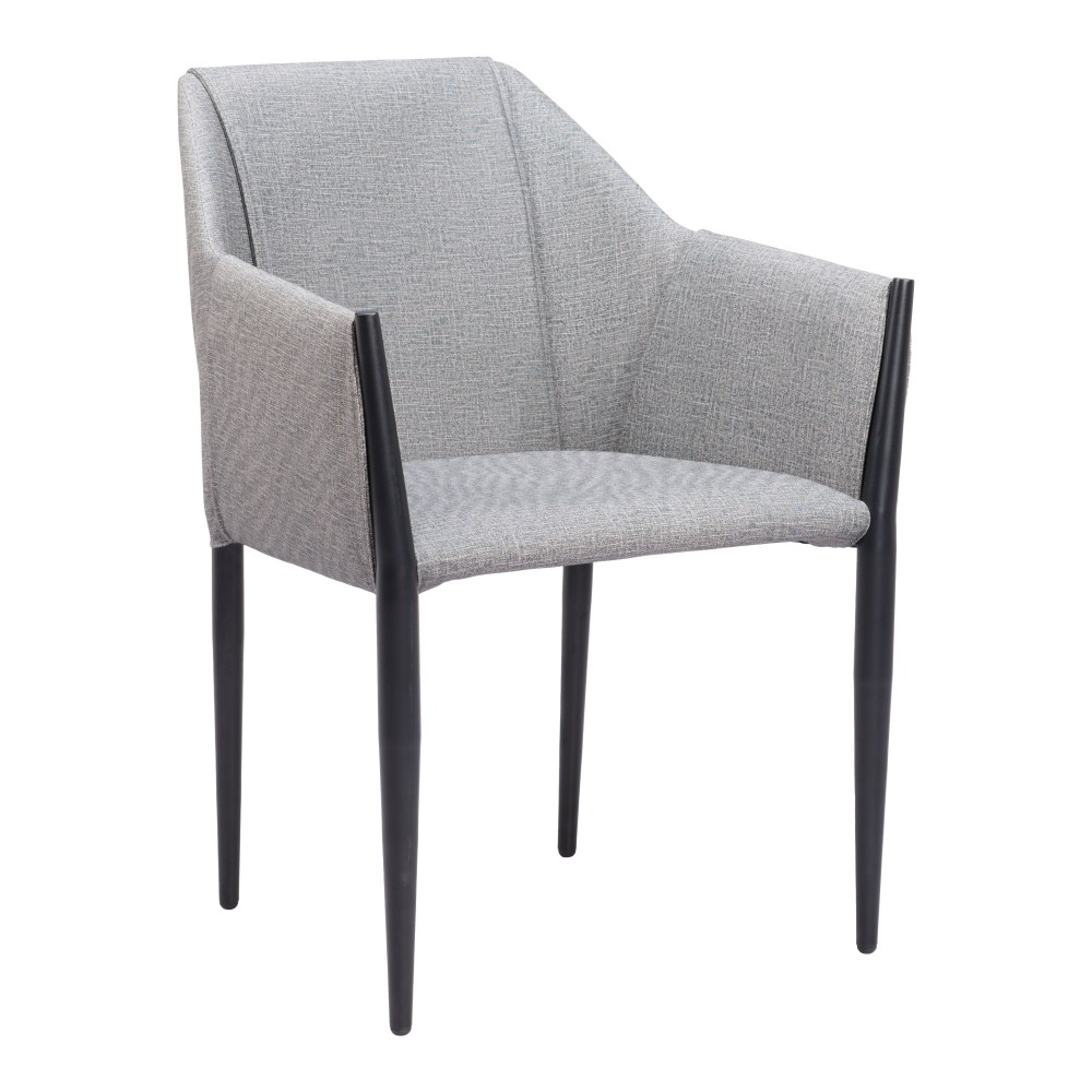 Zuo Andover Dining Accent Chairs, Slate Gray, Set
