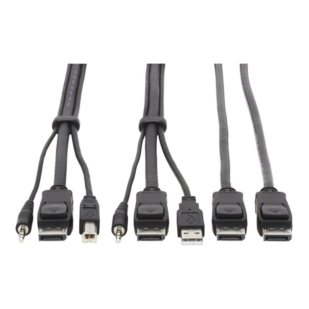 Tripp Lite Dual DisplayPort KVM Cable Kit 4K