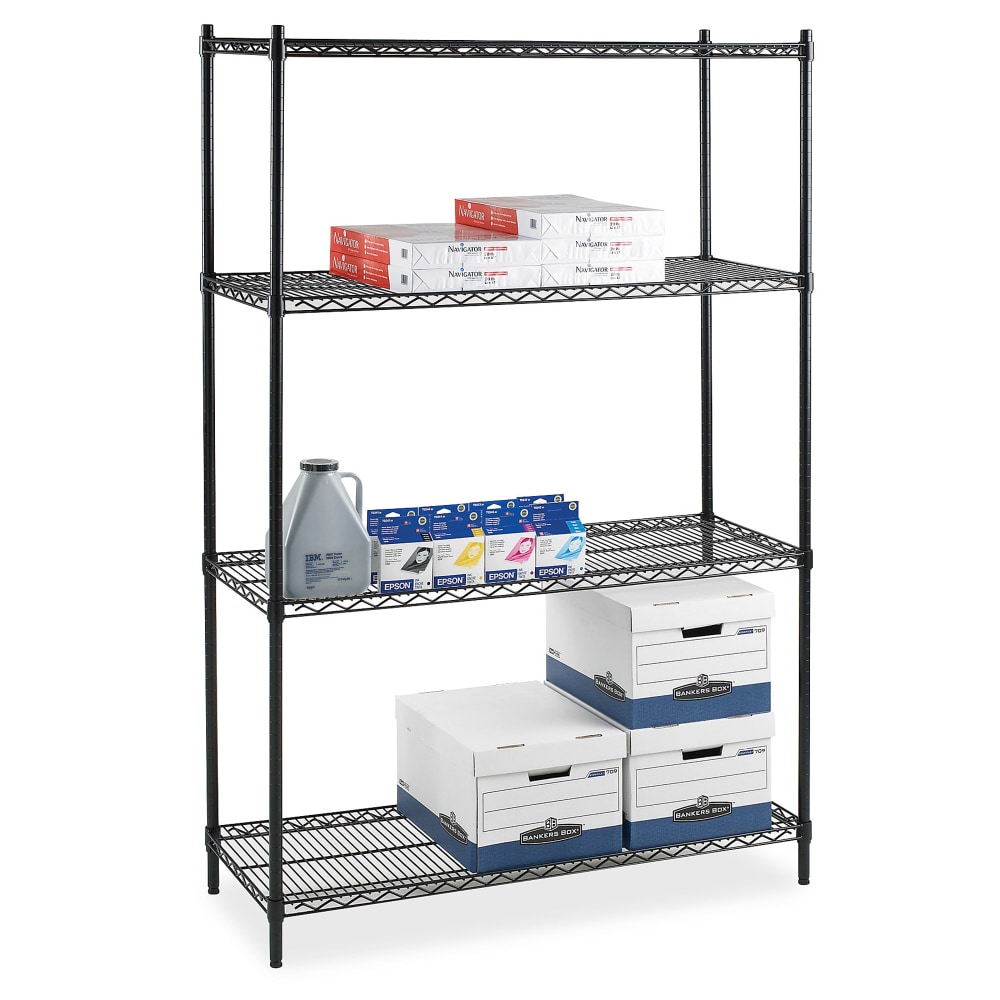 Lorell® Industrial Wire Shelving Starter Unit, 48"W x
