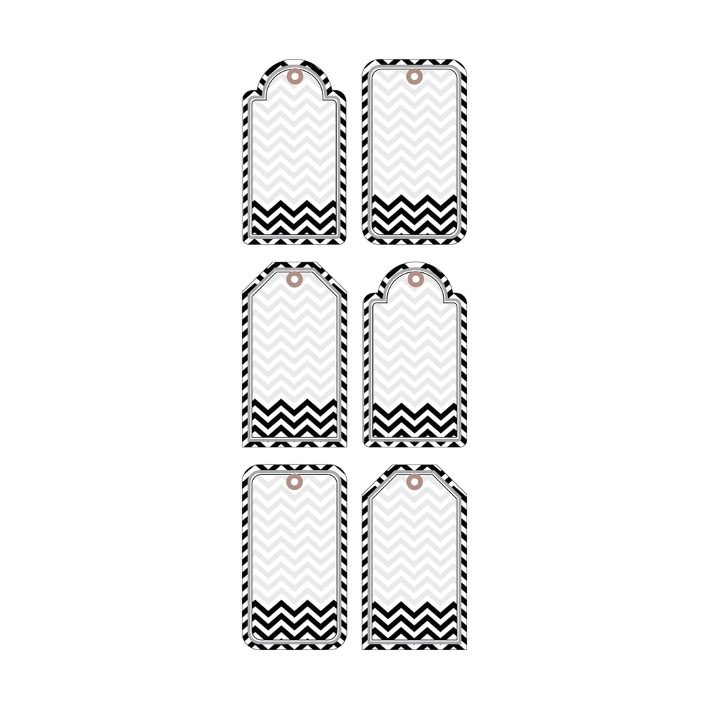 Barker Creek® Accents, Double-Sided, Chevron Black And White,