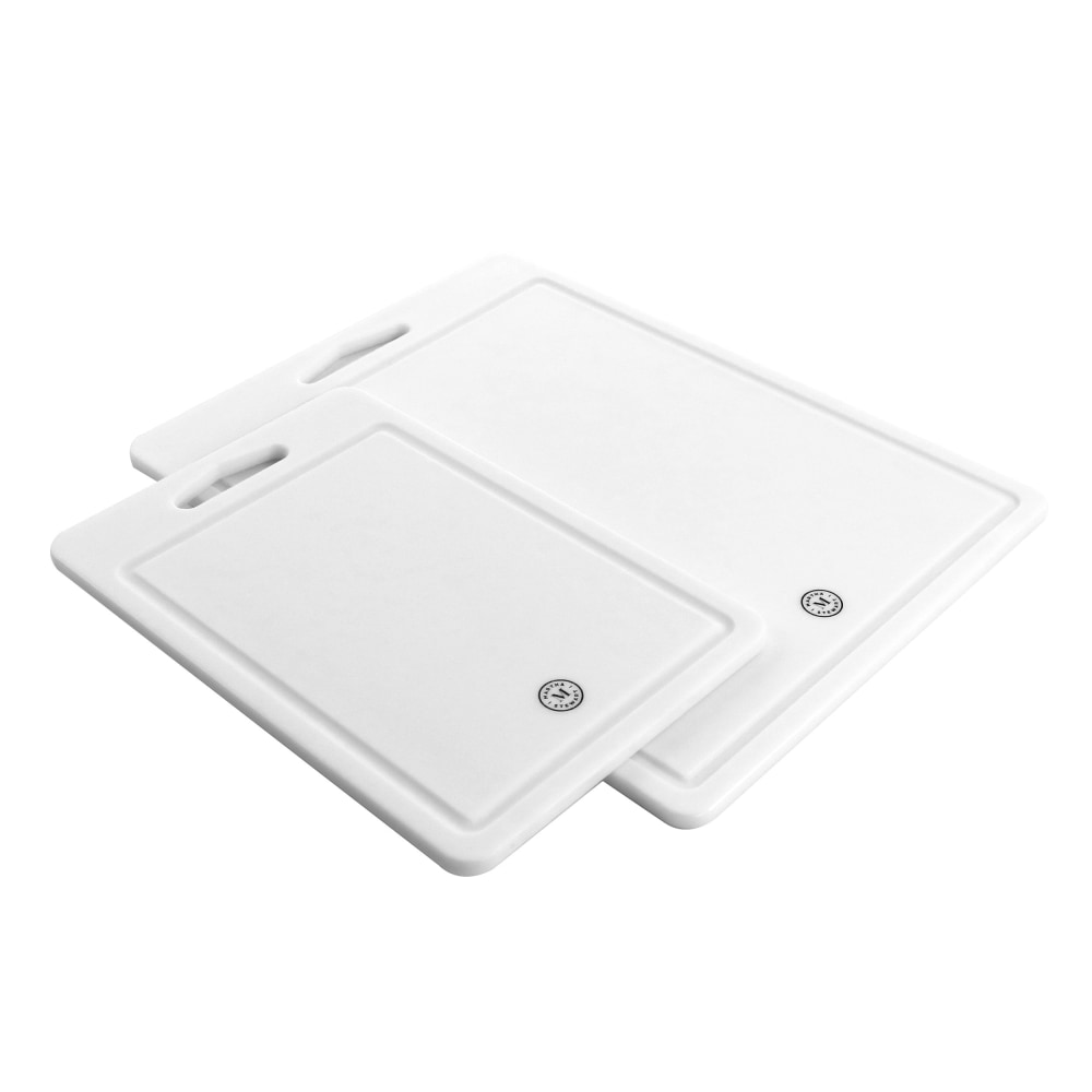 Martha Stewart Plastic Cutting Boards, White, Set Of