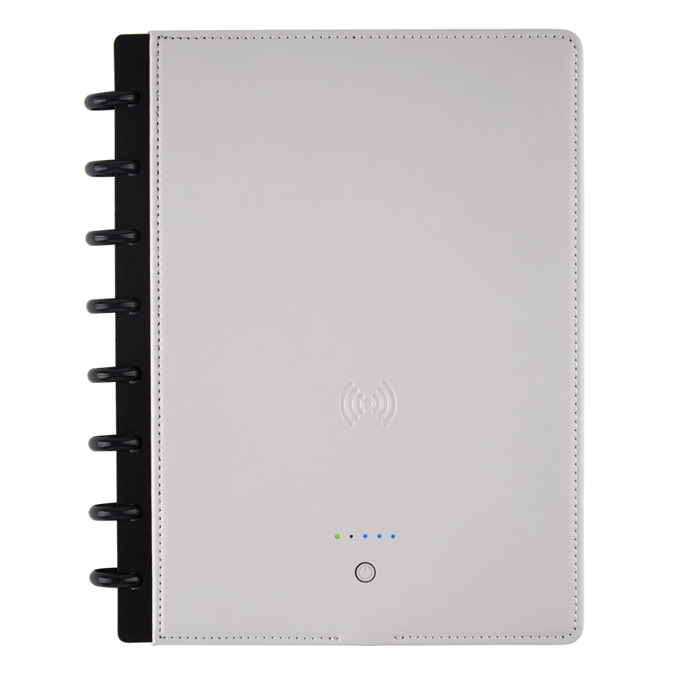 TUL® Wireless/Wired Charging Discbound Notebook, Leather Cover,