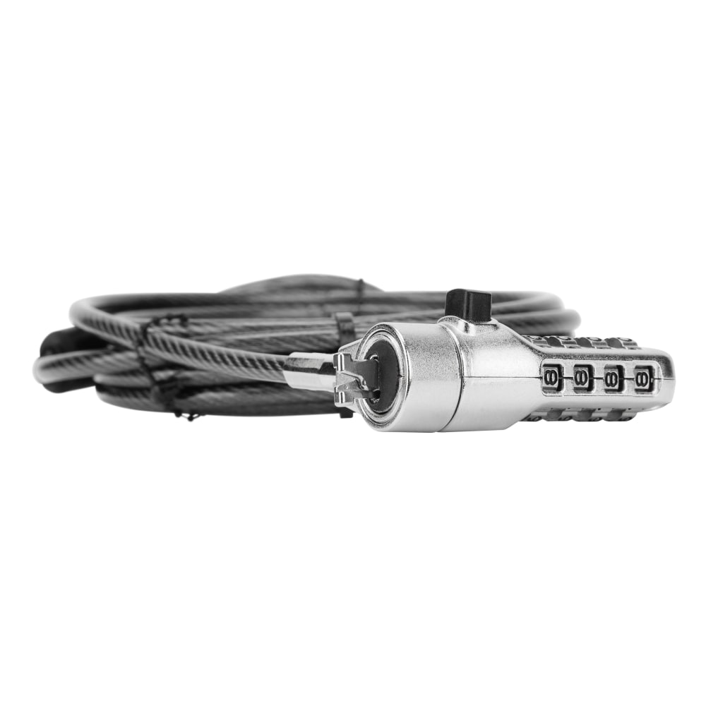 Targus® DEFCON Compact Serialized Combo Cable Locks, 6-1/2&#x27;,