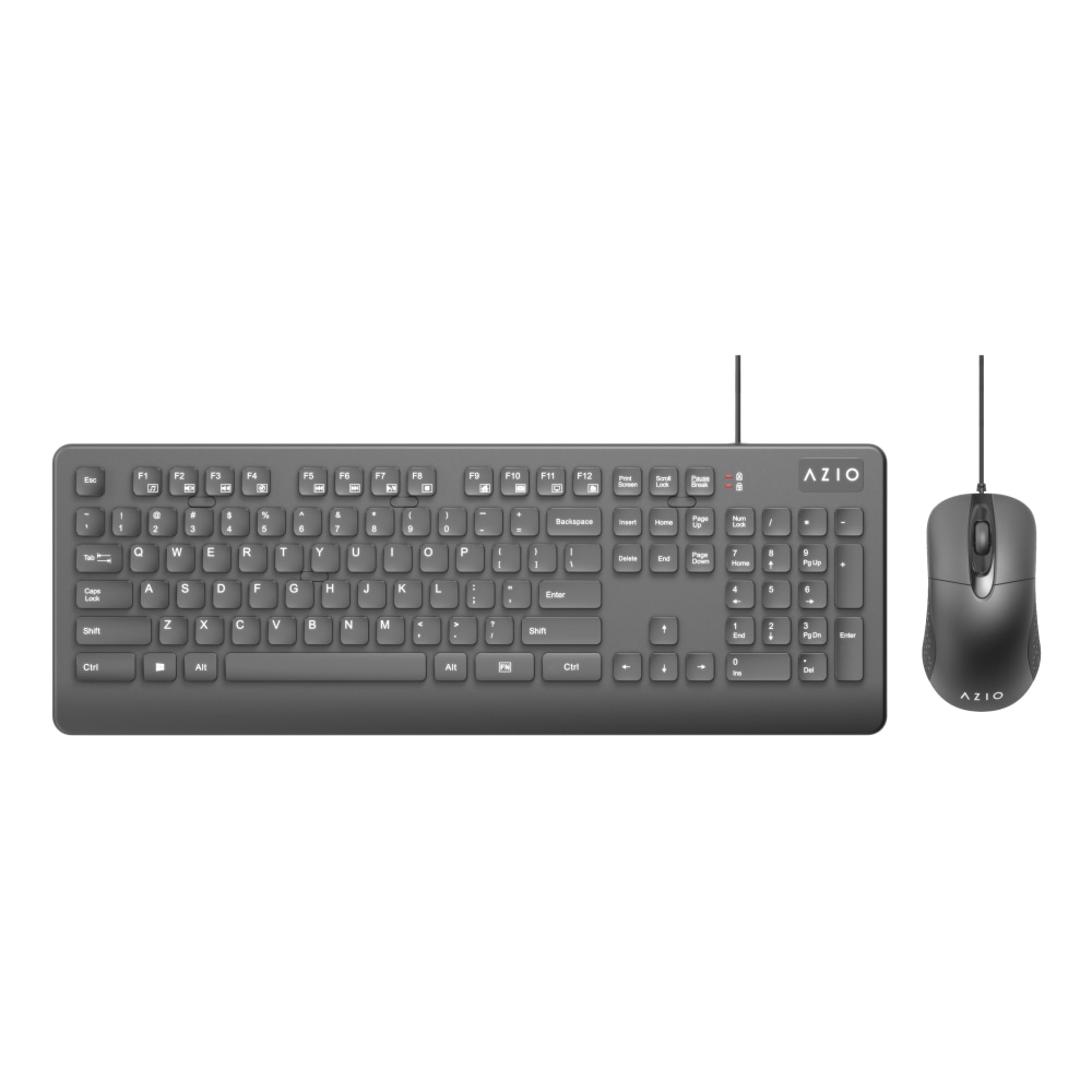 Azio KM535 USB Mouse And Keyboard With Antimicrobial