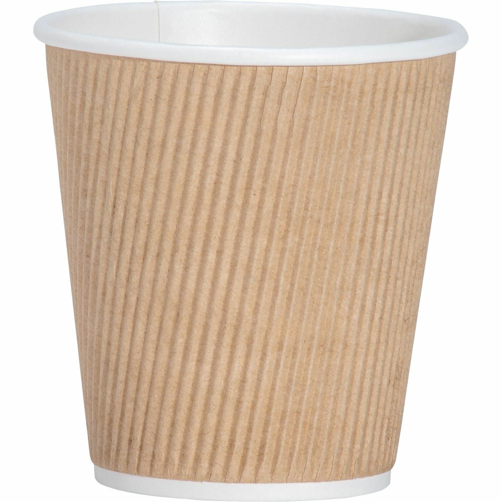 Genuine Joe 10 oz Rippled Hot Cups -