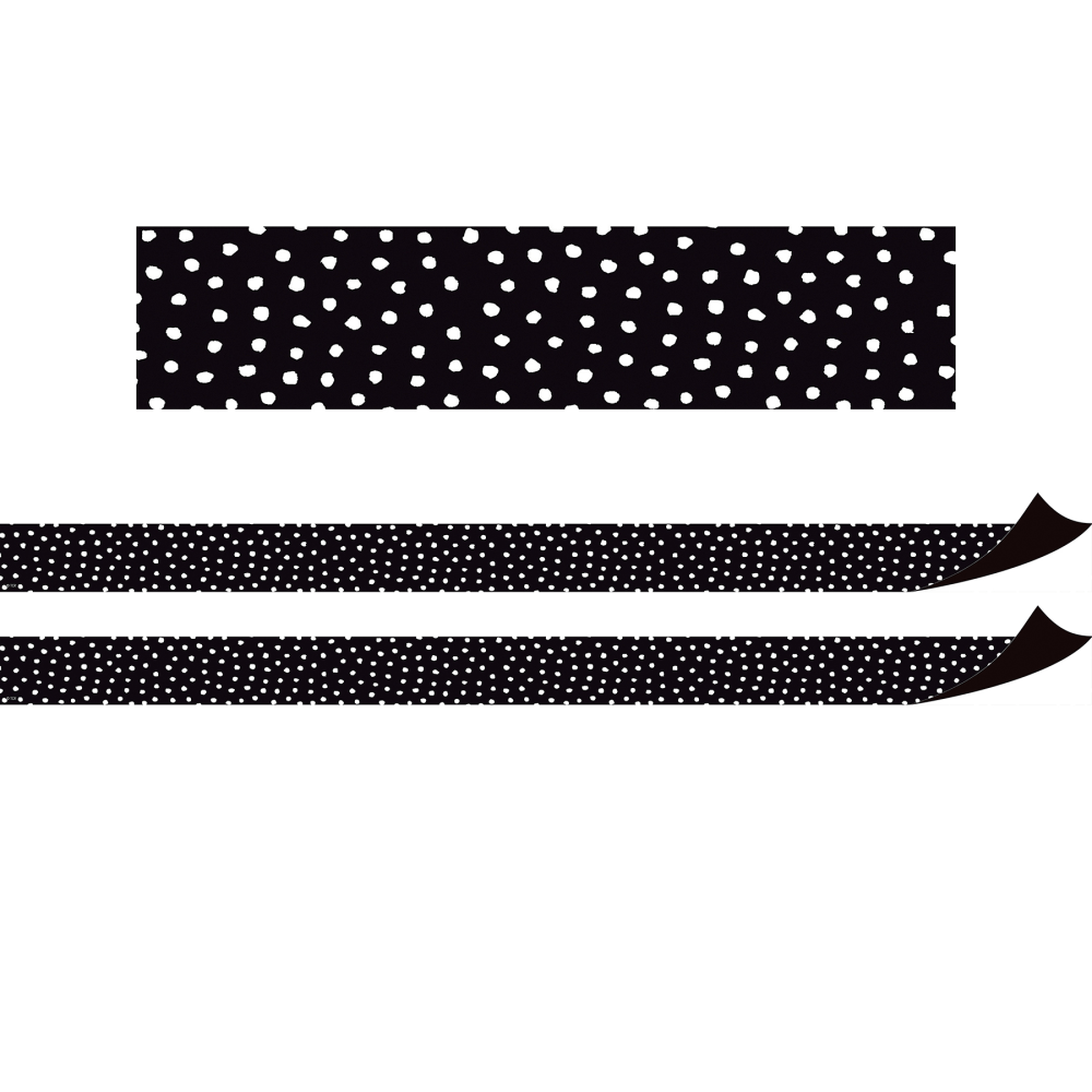 Teacher Created Resources Magnetic Border, Black With White