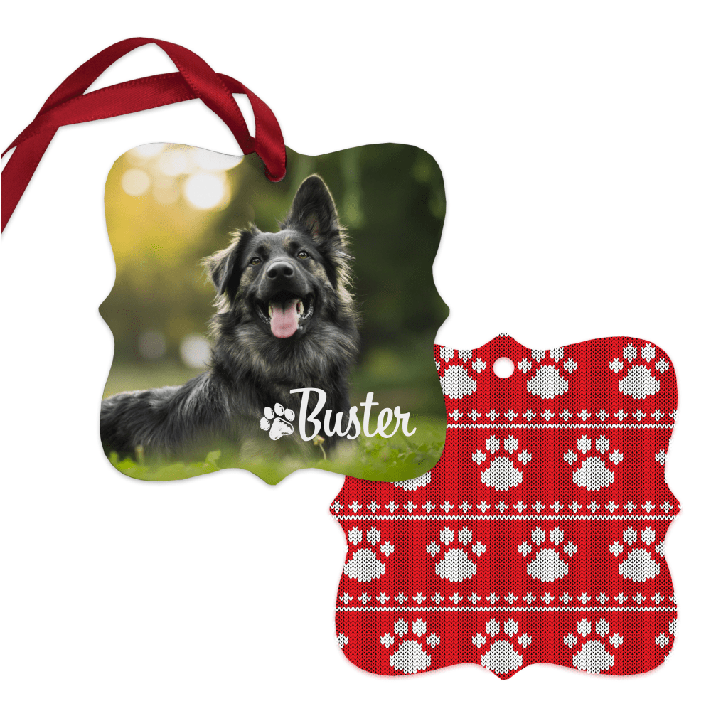 Custom Full-Color 2-Sided Photo Metal Holiday Ornament, Prague