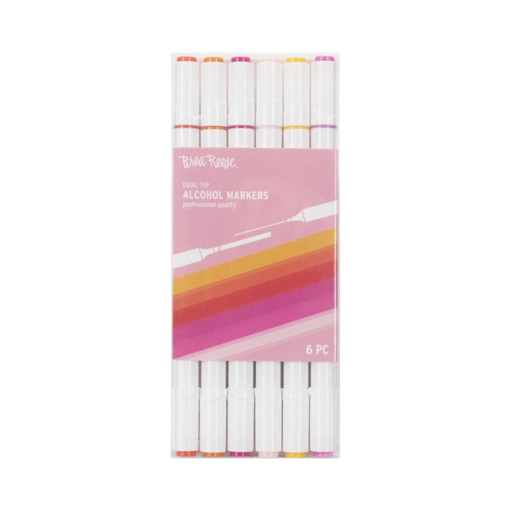 Brea Reese Dual-Tip Alcohol Markers, Warm Tones, Pack