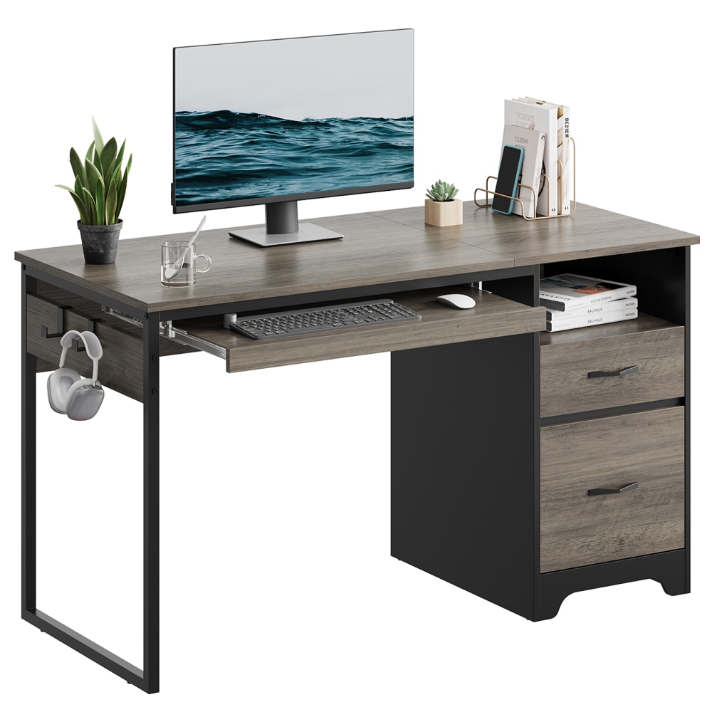 Bestier 48"W Writing Computer Desk with Storage Drawer