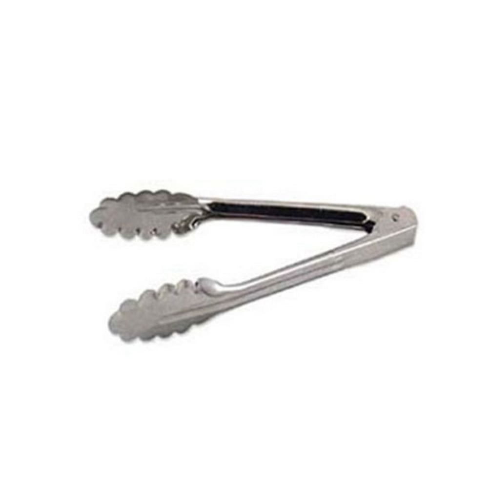 American Metalcraft Scalloped-Edge Stainless-Steel Tongs,