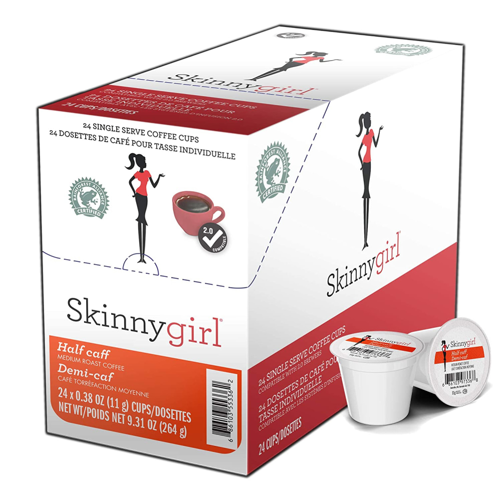 Skinnygirl Single-Serve K-Cup Coffee, Half-Caff Reduced Caffeine