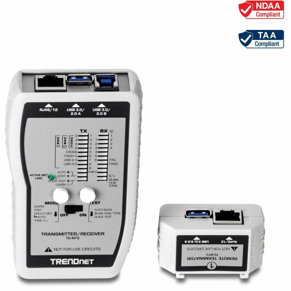 TRENDnet VDV and USB Cable Tester, TC-NT3 -