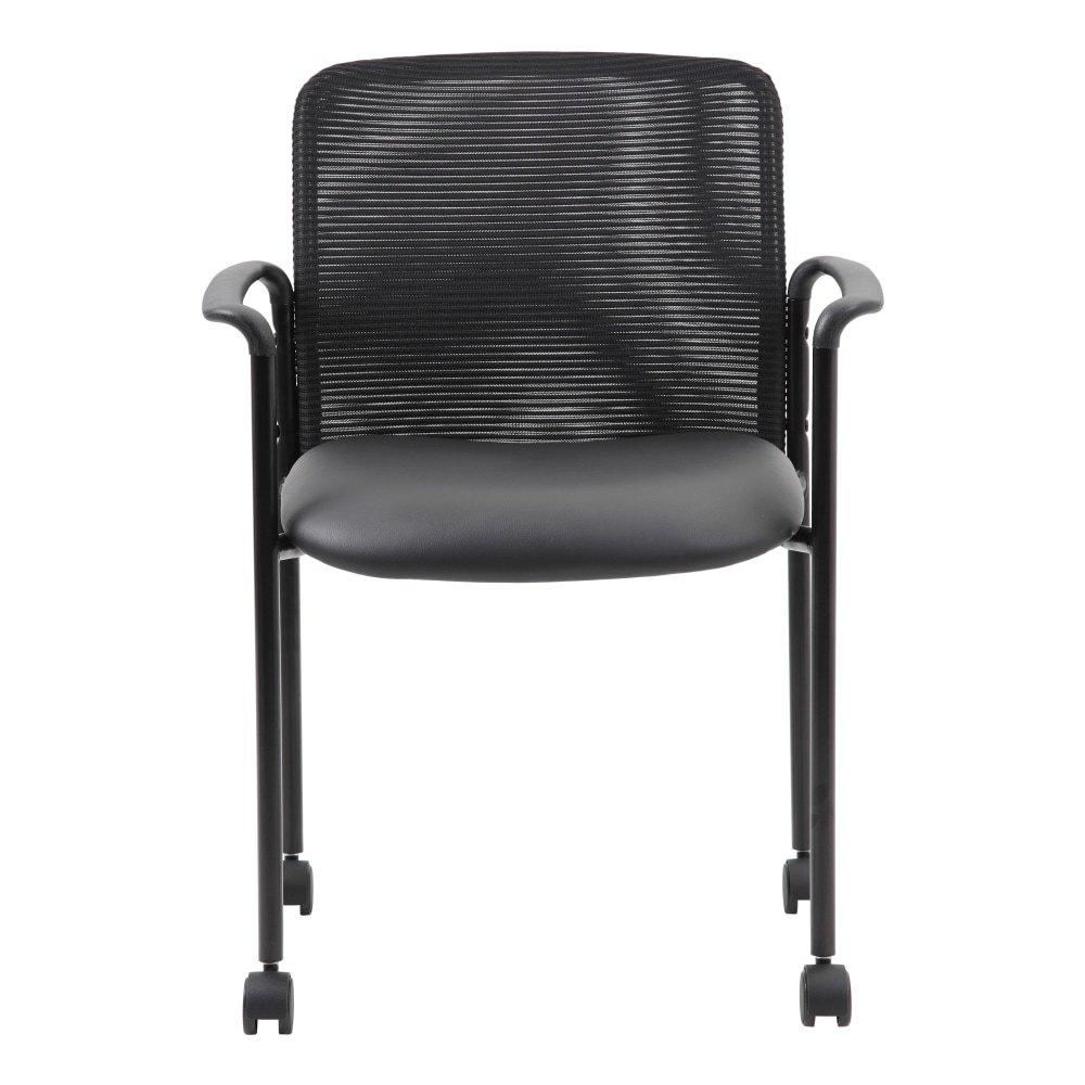 Boss Office Products Mesh Mid-Back Guest Chair, Black