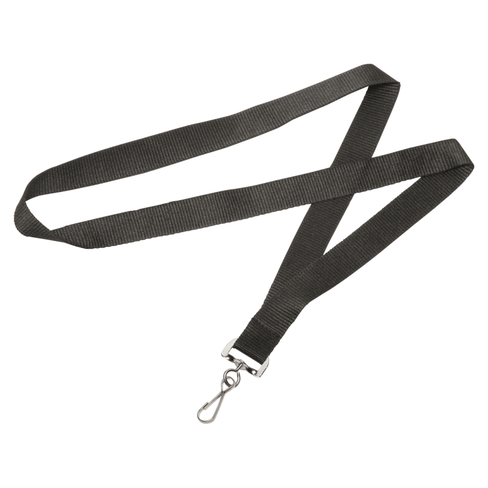 SKILCRAFT® Lanyard With J-Hook, 36", Black, Pack Of
