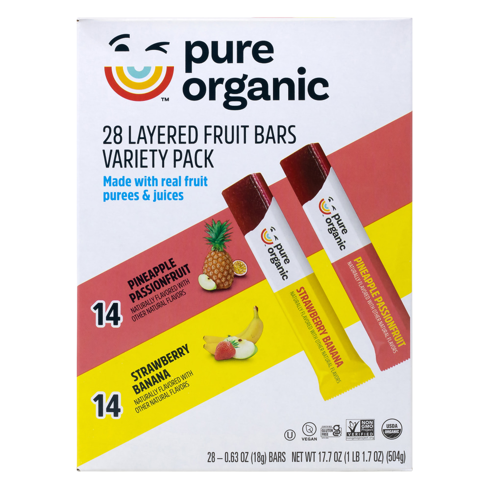Pure Organic Layered Fruit Bars Variety Pack, 0.63