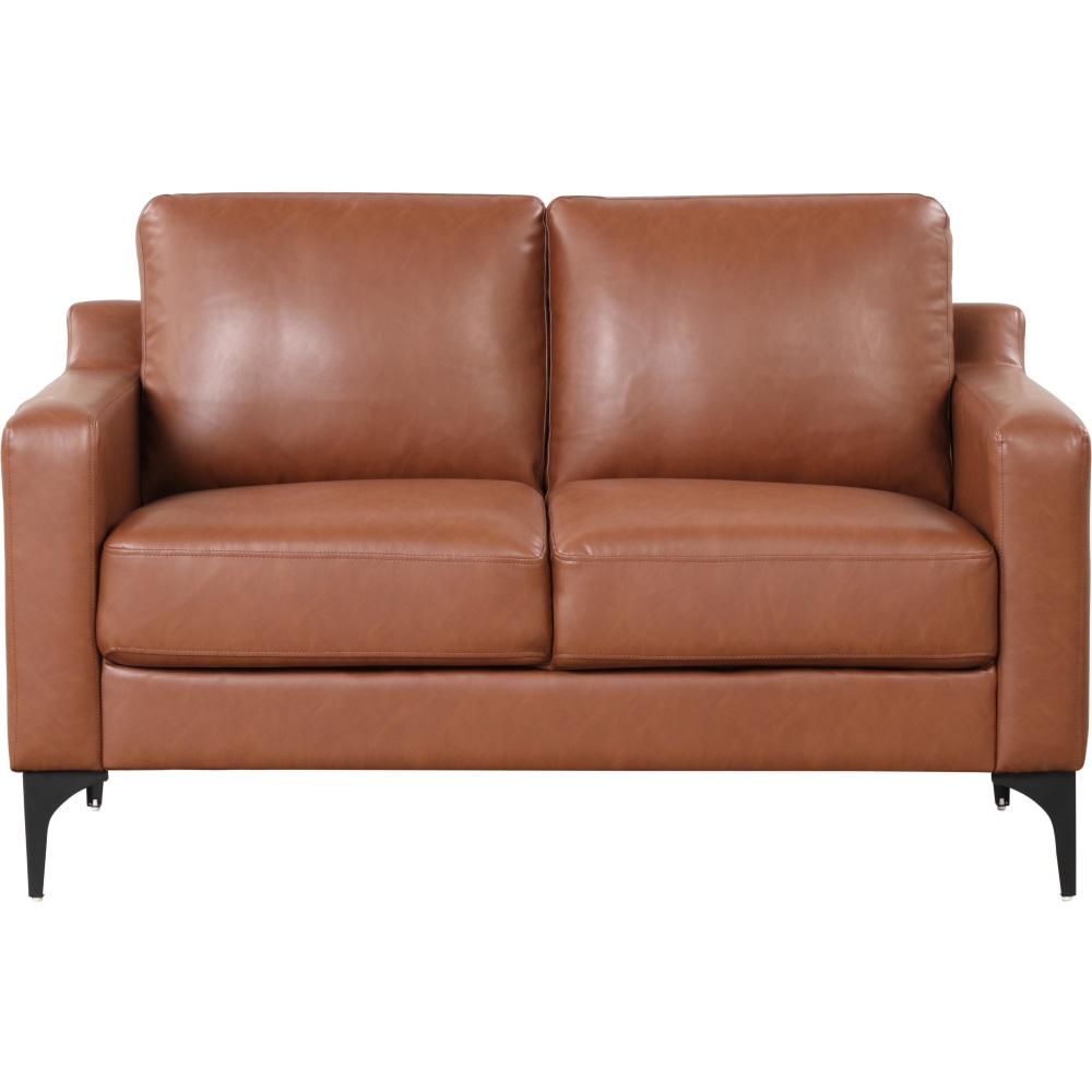 Serta Florence Faux Leather Loveseat, 35"H x 55-1/2"W