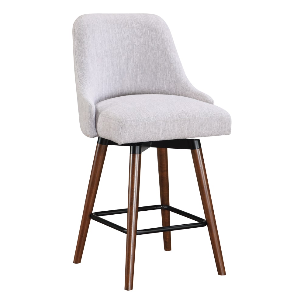Office Star Bagford Swivel Counter Stool, Medium Espresso/Fog
