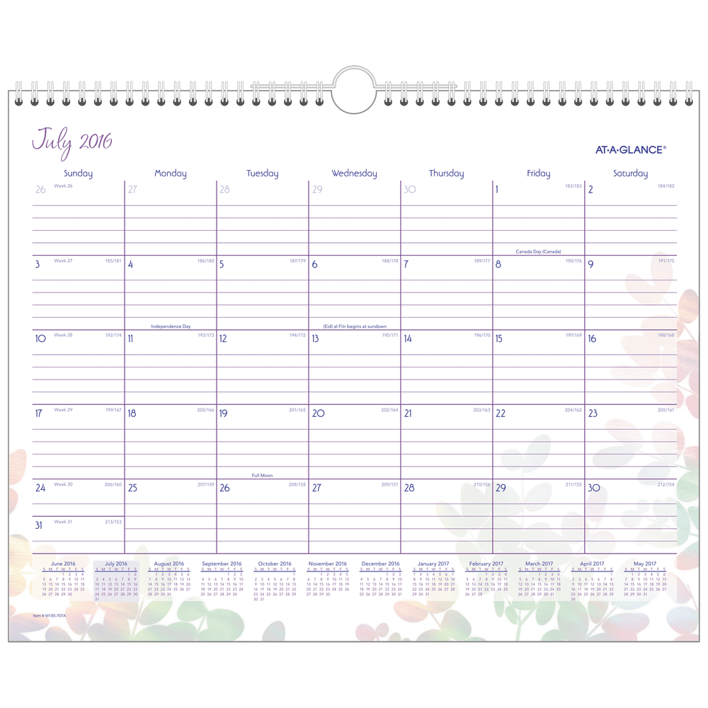 AT-A-GLANCE® Fashion Academic Wall Calendars, 15" x