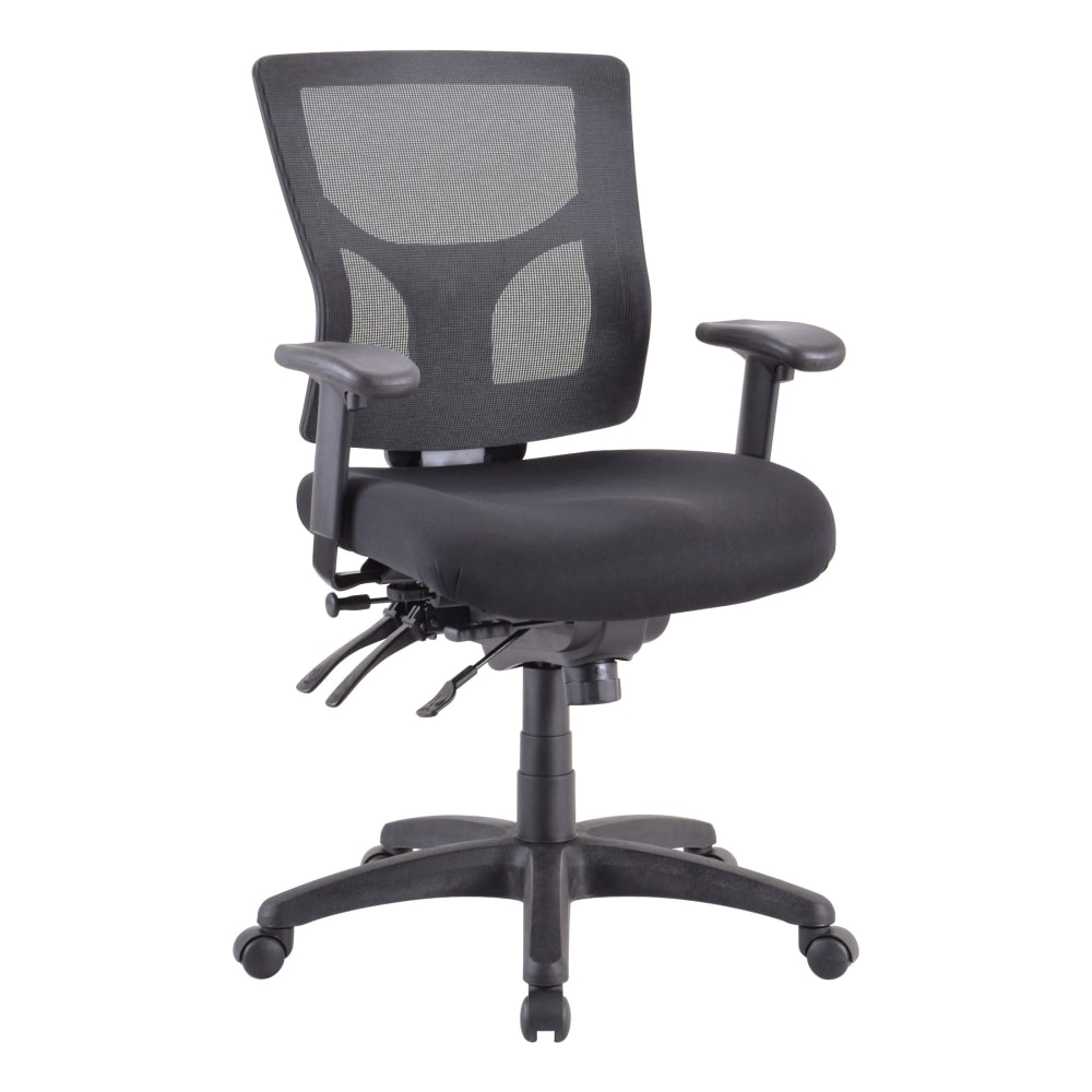 Lorell® Conjure Executive Mid-Back Ergonomic Mesh Chair, Black