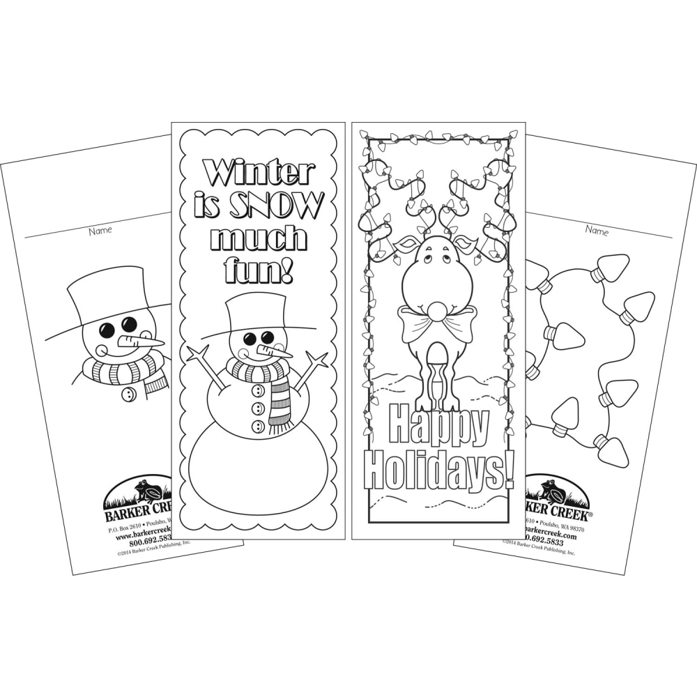Barker Creek Bookmark Duets, Celebrate Winter, Pack Of