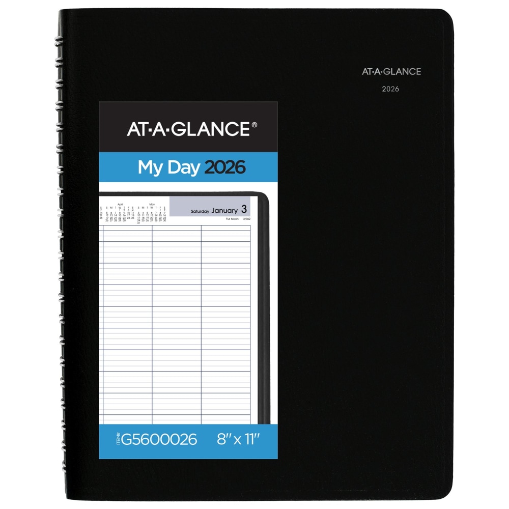 AT-A-GLANCE® DayMinder® 2026 Four Person Daily Appointment Book,