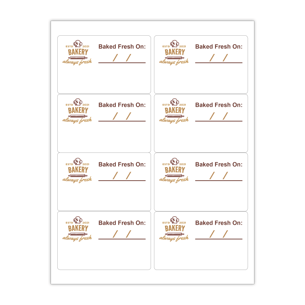 Custom 2-Color Laser Sheet Labels And Stickers, 4"