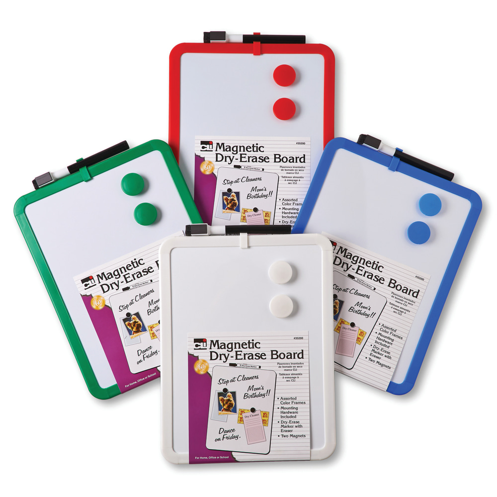 Charles Leonard Magnetic Unframed Dry-Erase Whiteboards, 8