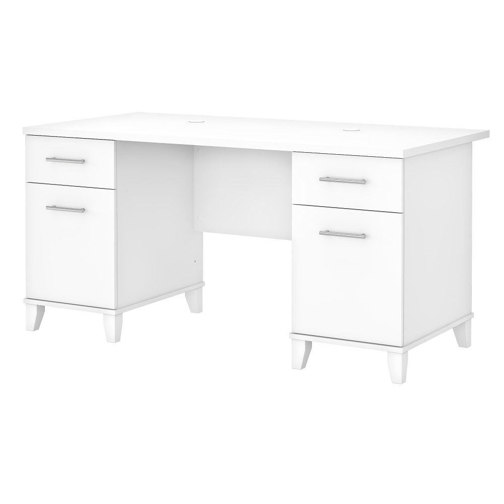 Bush Furniture Somerset 60"W Office Computer Desk, White,