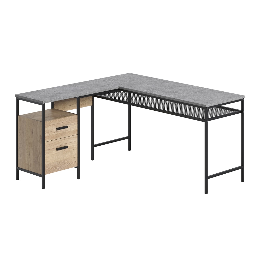 Sauder® Market Commons 56”W L-Shaped Corner Desk, Prime
