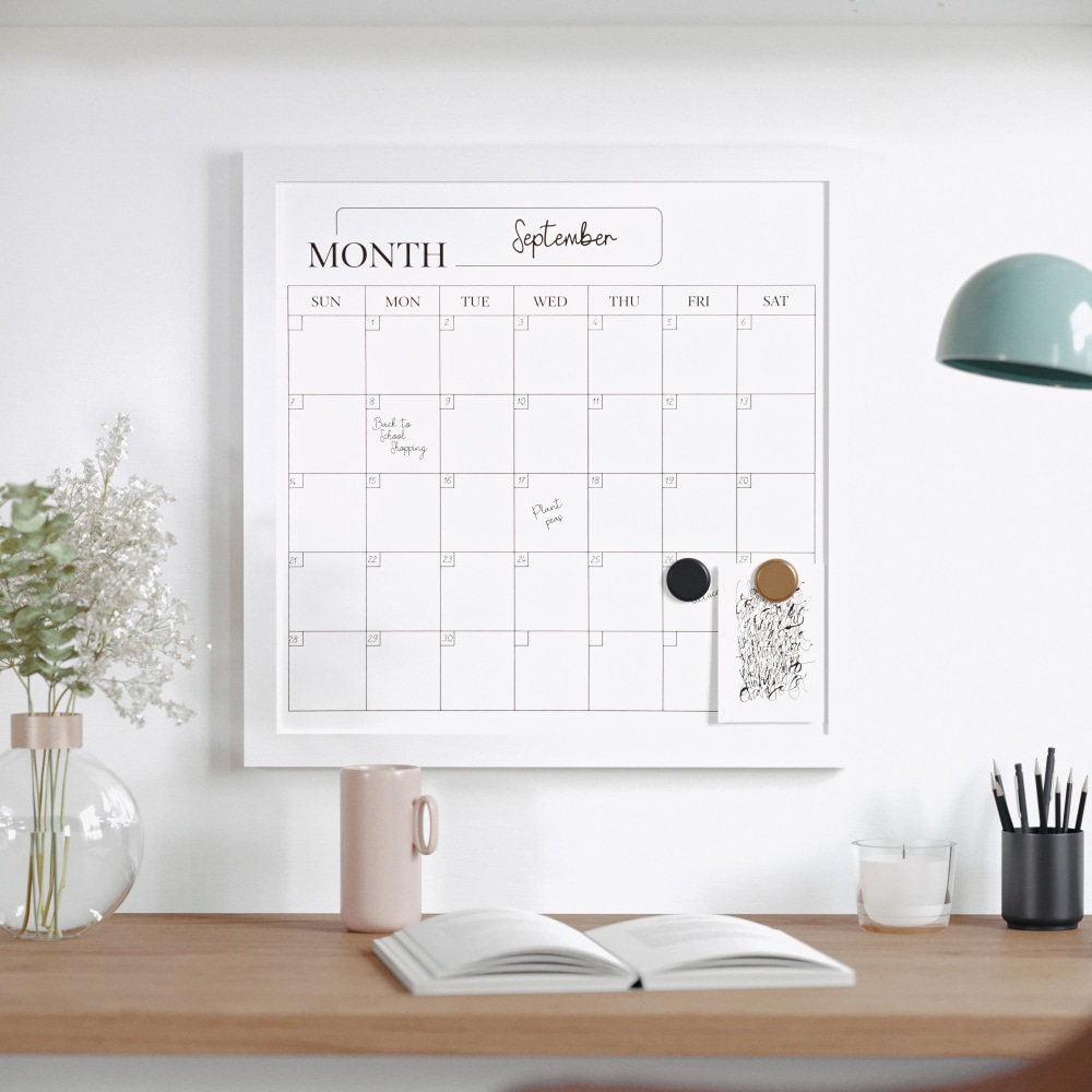 Martha Stewart Everette Magnetic Monthly Calendar Dry-Erase