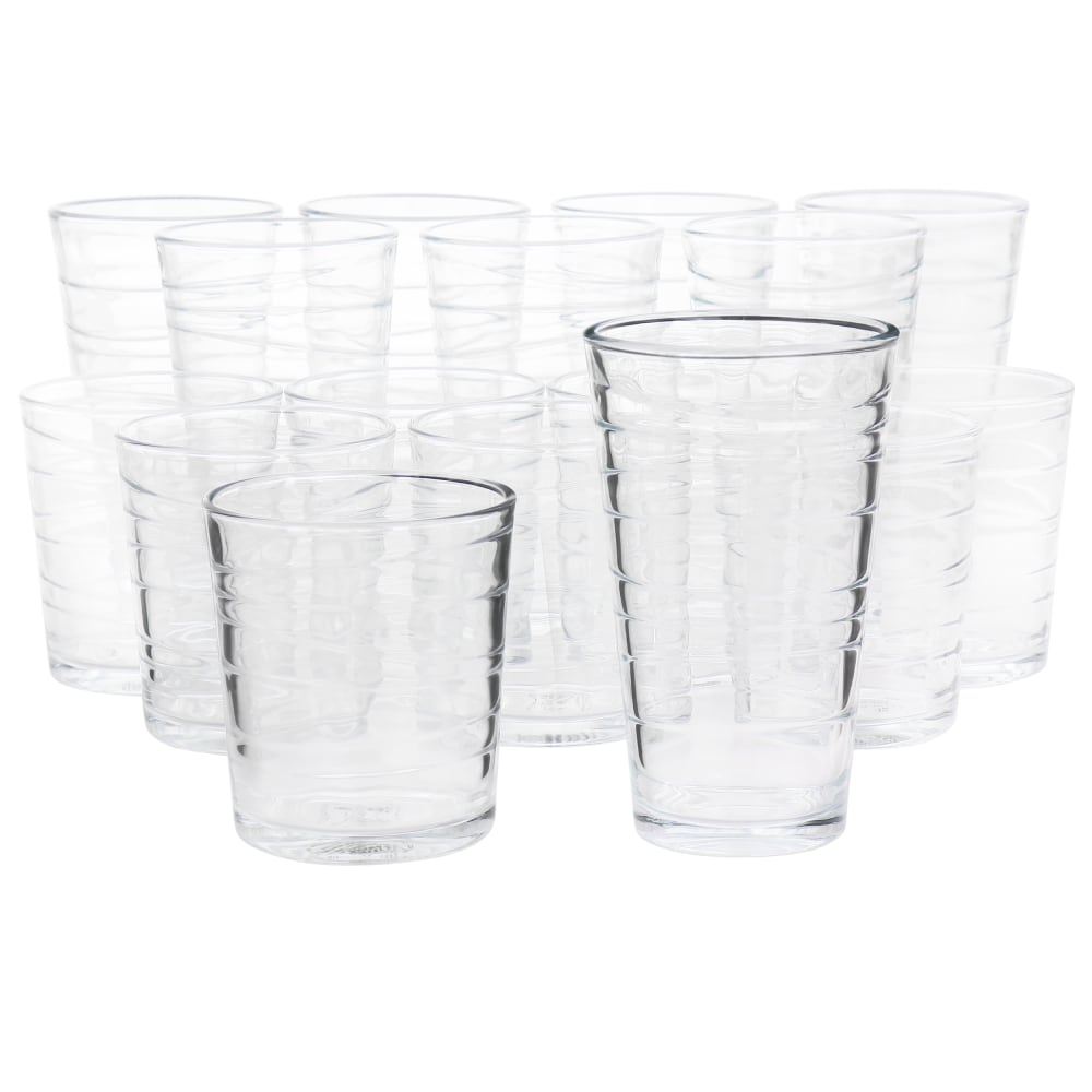 Gibson Home 16-Piece Swirl Assorted Glassware Set, 16