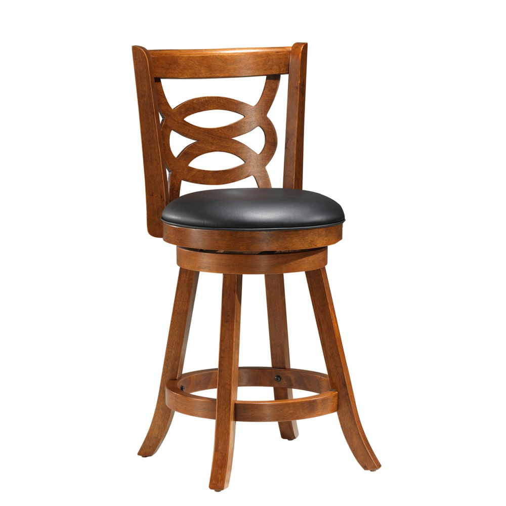 Monarch Specialties Wood Bar Stools, 39"H, Black/Oak, Set