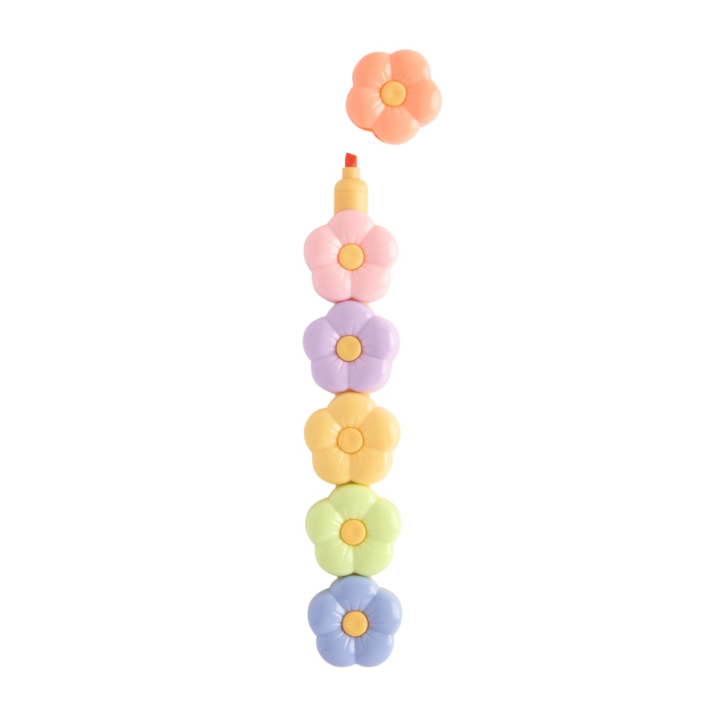 Office Depot® Brand Stackable Flower Highlighters, Chisel Tip,