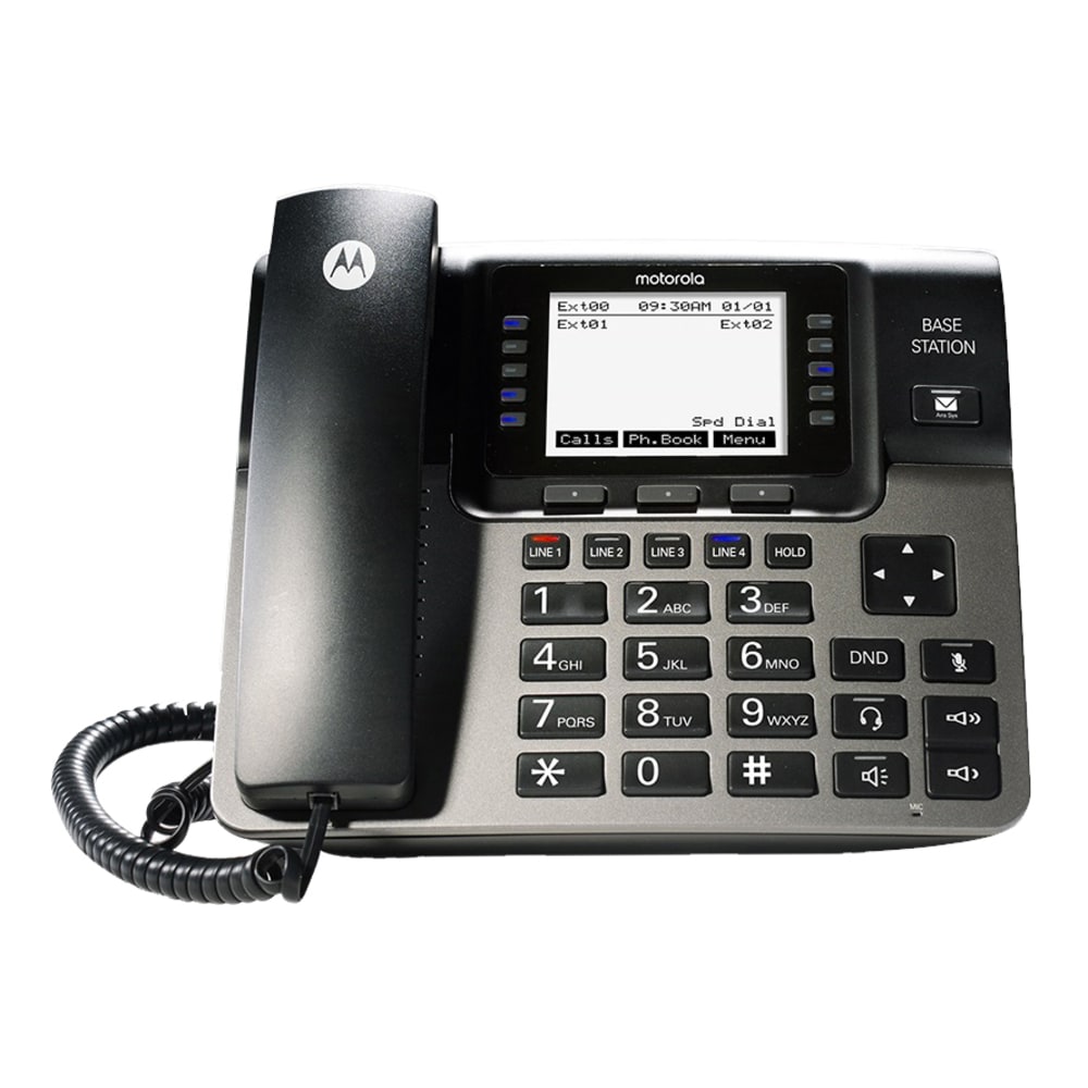 Motorola® 4-Line Desk Phone Base Station With Digital