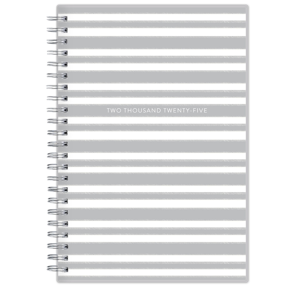 25 Blue Sky Weekly/Monthly Calendar, Stitched Stripe, January
