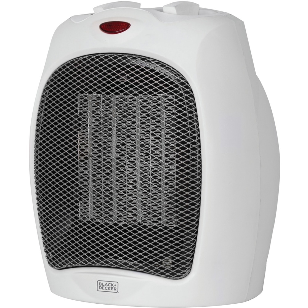 Black+Decker BHDC500W46 1,500W Desktop Ceramic Heater, White