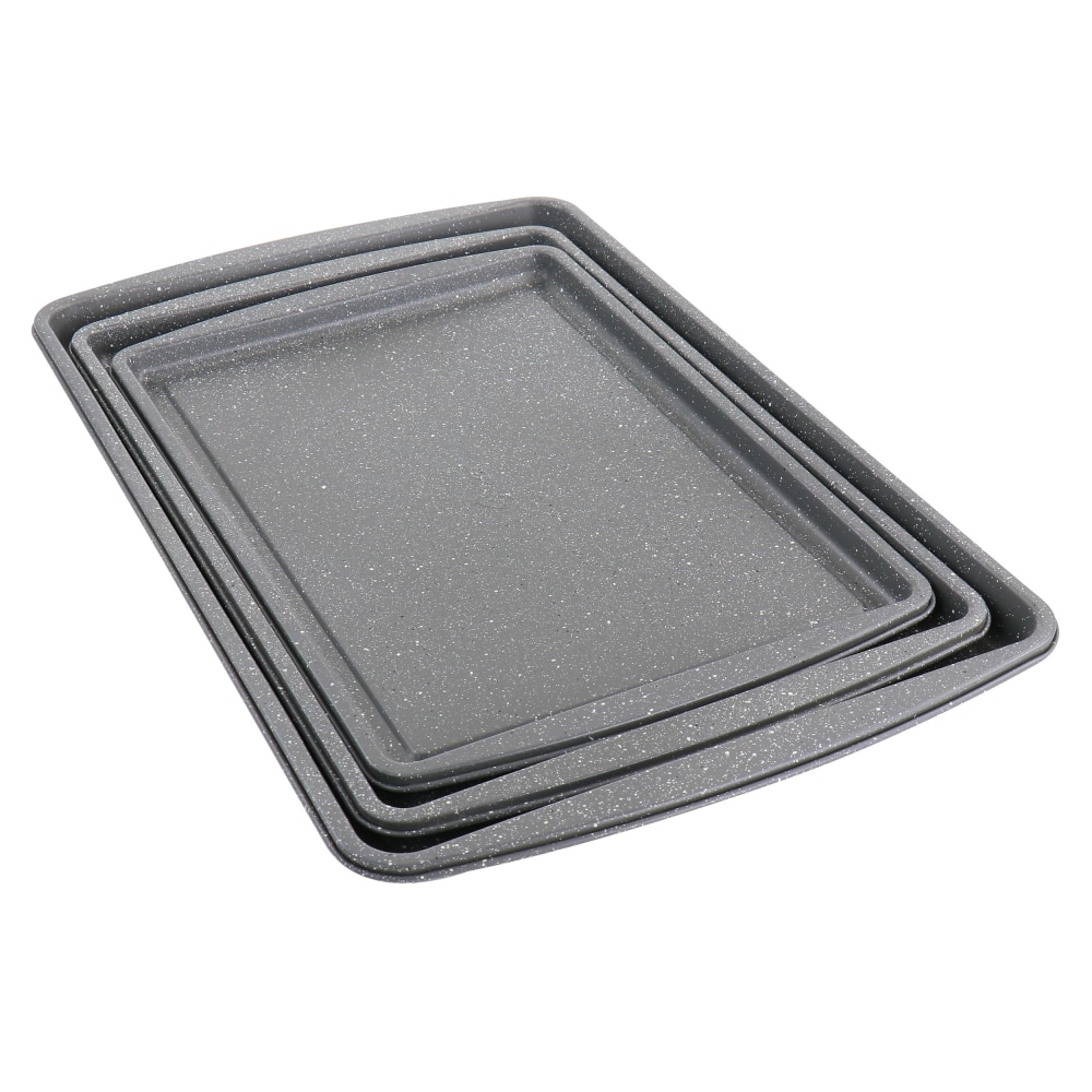 Oster 3-Piece Carbon Steel Non-Stick Cookie Sheet Set,
